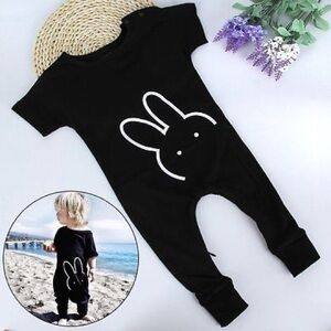 KIRA KIDS x MIFFY baby romper 3/6 and 6/12 - Black with graphic